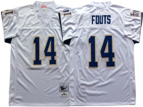 M&N Chargers #14 Dan Fouts White Legacy Jersey