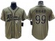 Los Angeles Rams #99 Aaron Donald Baseball Jersey-Yellow & Cream & White & Olive 