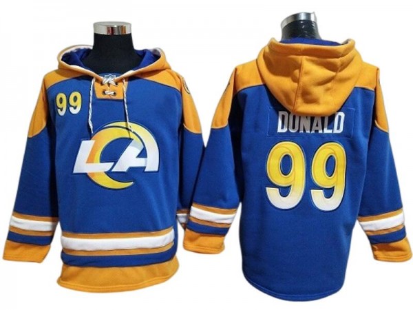 Los Angeles Rams #99 Aaron Donald Royal Hoodie