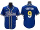 Los Angeles Rams #9 Matthew Stafford Baseball Jersey-Yellow & Cream & White & Royal 