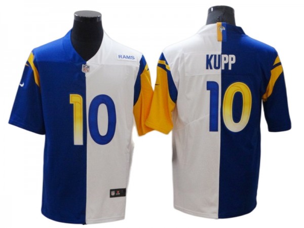 Los Angeles Rams #10 Cooper Kupp Royal/White Split Vapor Limited Jersey