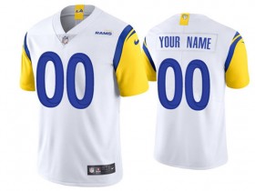 Custom Los Angeles Rams White Vapor Limited Jersey