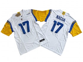 Los Angeles Rams #17 Puka Nacua White Vapor F.U.S.E. Limited Jersey