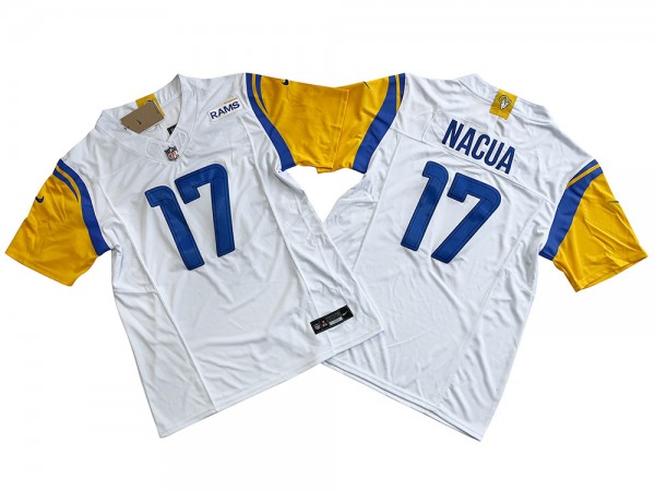 Los Angeles Rams #17 Puka Nacua White Vapor F.U.S.E. Limited Jersey