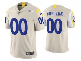 Custom Los Angeles Rams Cream Bone Vapor Limited Jersey