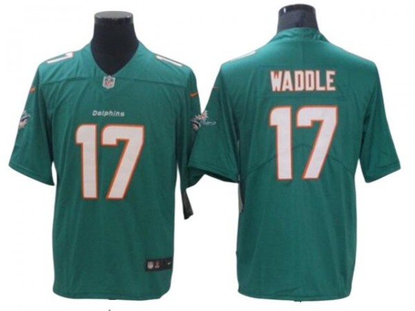 Miami Dolphins #17 Jaylen Waddle Aqua Vapor Limited Jersey