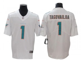 Miami Dolphins #1 Tua Tagovailoa White Vapor Limited Jersey