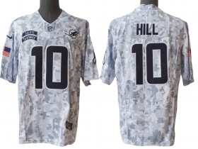 Miami Dolphins #10 Tyreek Hill Arctic Camo 2024 Salute to Service Limited Jersey