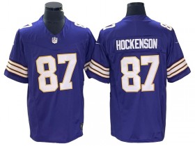 Minnesota Vikings #87 T.J. Hockenson Purple Classic Vapor F.U.S.E. Limited Jersey