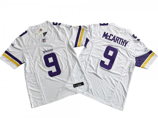 Minnesota Vikings #9 J.J. McCarthy White Vapor F.U.S.E. Limited Jersey Minnesota Vikings #9 J.J. McCarthy White Vapor F.U.S.E. Limited Jersey