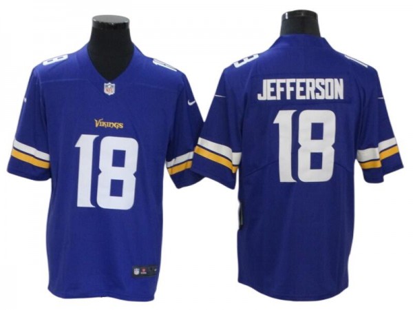 Minnesota Vikings #18 Justin Jefferson Purple Vapor Limited Jersey