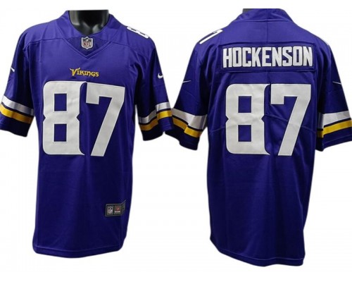 Minnesota Vikings #87 T.J. Hockenson Purple Vapor Limited Jersey