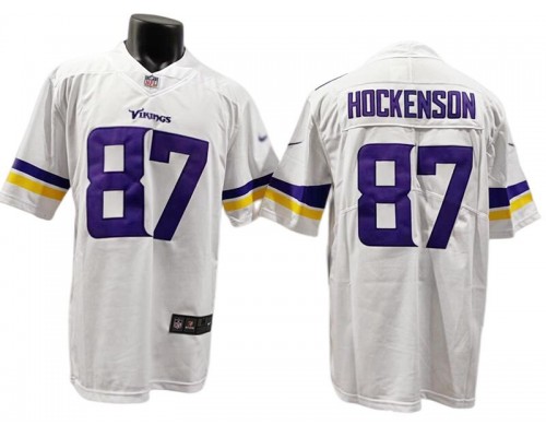 Minnesota Vikings #87 T.J. Hockenson White Vapor Limited Jersey