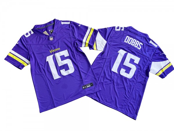 Minnesota Vikings #15 Dallas Turner Purple Vapor F.U.S.E. Limited Jersey