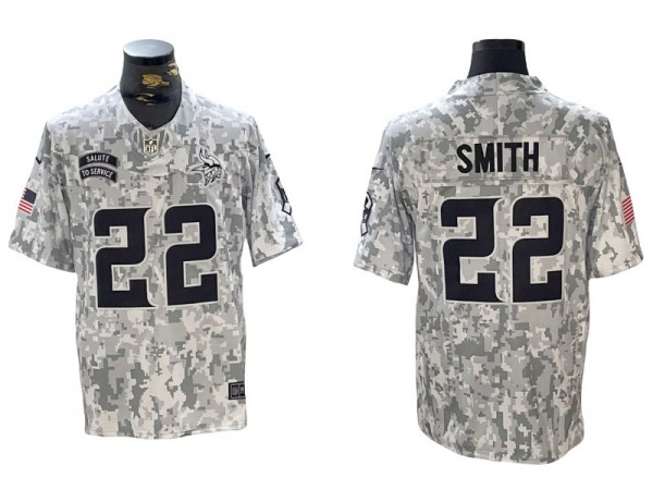 Minnesota Vikings #22 Harrison Smith Arctic Camo 2024 Salute to Service Limited Jersey