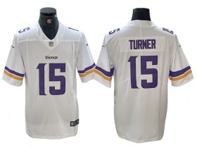 Minnesota Vikings #15 Dallas Turner White Vapor Limited Jersey