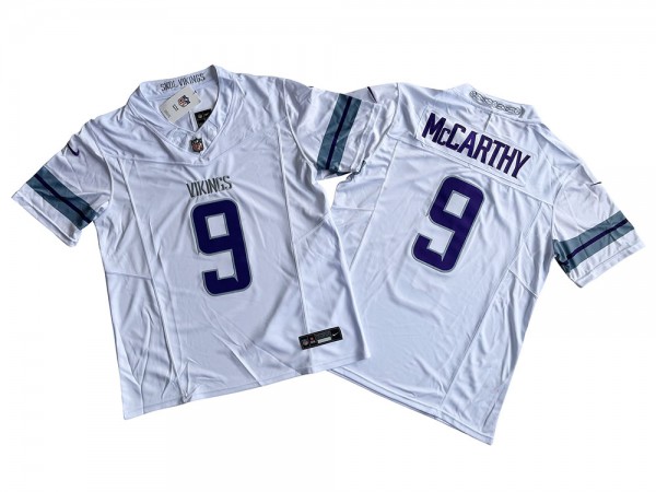 Minnesota Vikings #9 J.J. McCarthy White Alternate Vapor F.U.S.E. Limited Jersey Minnesota Vikings #9 J.J. McCarthy White Alternate Vapor F.U.S.E. Limited Jersey