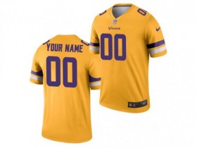 Custom Minnesota Vikings Gold Inverted Limited Jersey