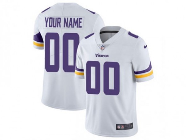 Custom Minnesota Vikings White Vapor Limited Jersey