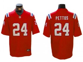 New England Patriots #24 Dell Pettus Red Vapor Limited Jersey