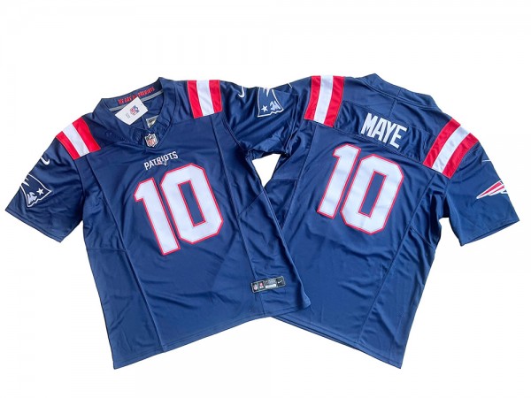 New England Patriots #10 Drake Maye Navy Vapor F.U.S.E. Limited Jersey