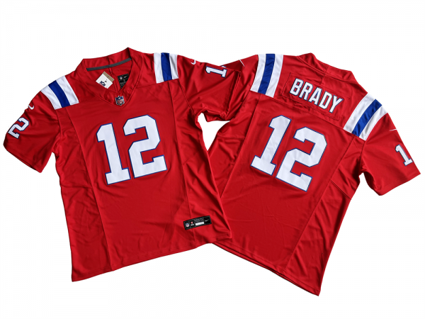 New England Patriots #12 Tom Brady Red Vapor F.U.S.E. Limited Jersey