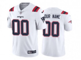 Custom New England Patriots White Vapor Limited Jersey