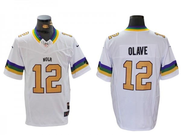 New Orleans Saints #12 Chris Olave White Fashion Vapor F.U.S.E. Limited Jersey