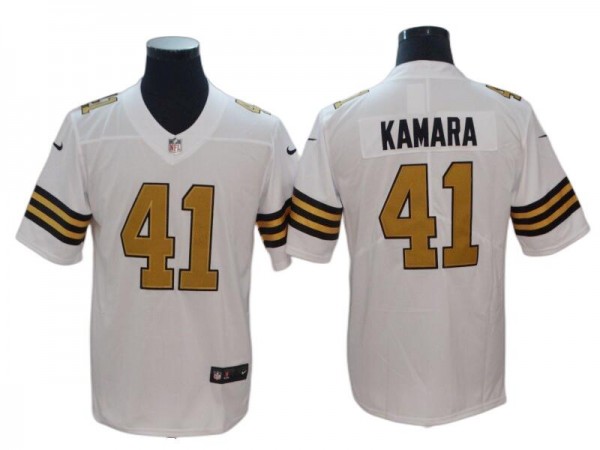 New Orleans Saints #41 Alvin Kamara White Color Rush Vapor Limited Jersey