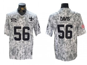 New Orleans Saints #56 Demario Davis Arctic Camo 2024 Salute to Service Limited Jersey