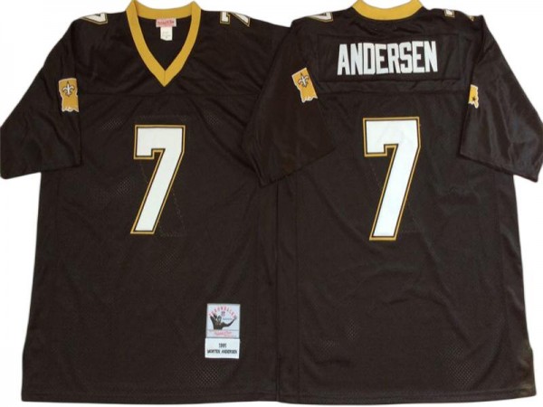 M&N New Orleans Saints #7 Morten Andersen Black Legacy Jersey