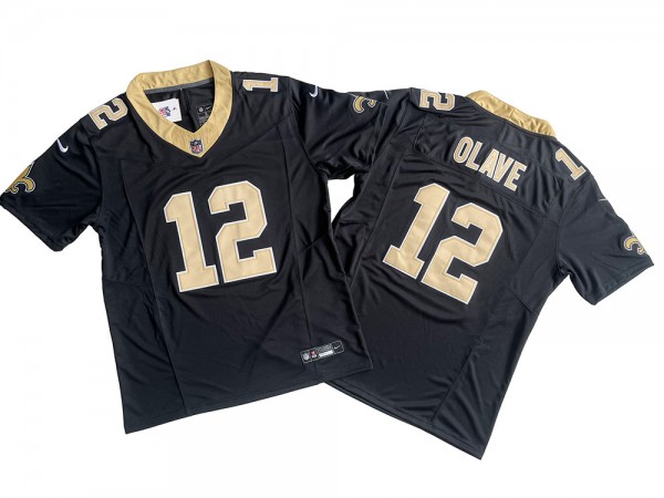 New Orleans Saints #12 Chris Olave Black Vapor F.U.S.E. Limited Jersey