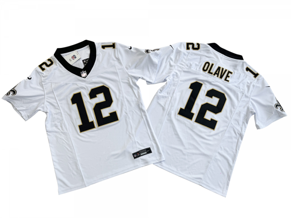 New Orleans Saints #12 Chris Olave White Vapor F.U.S.E. Limited Jersey