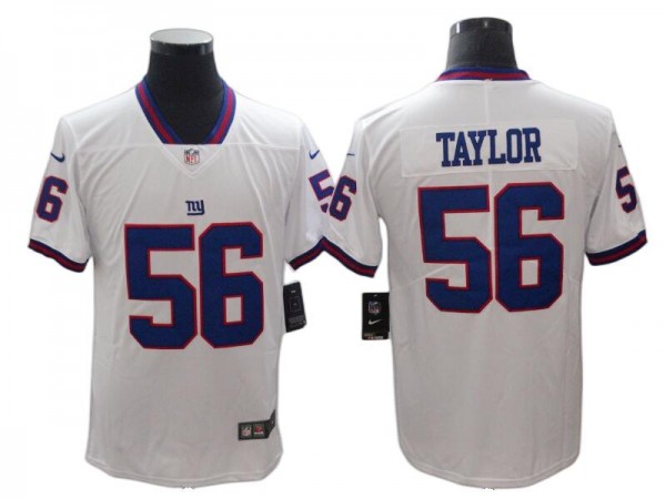 New York Giants #56 Lawrence Taylor White Color Rush Limited Jersey