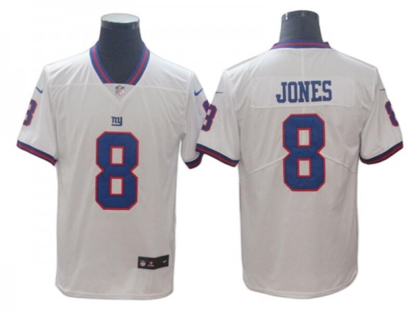 New York Giants #8 Daniel Jones White Color Rush Limited Jersey