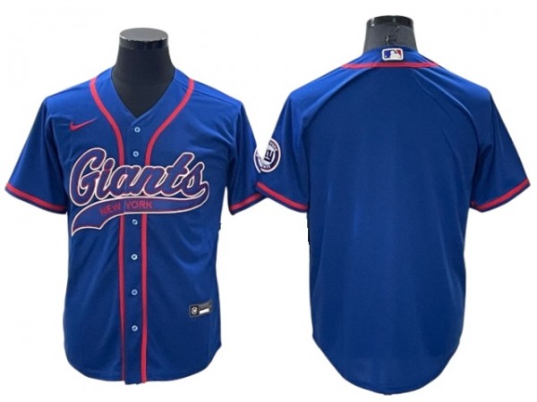 New York Giants Blank Royal Baseball Style Jersey New York Giants Blank Royal Baseball Style Jersey