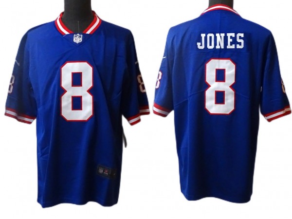 New York Giants #8 Daniel Jones Royal Classic Vapor Limited Jersey