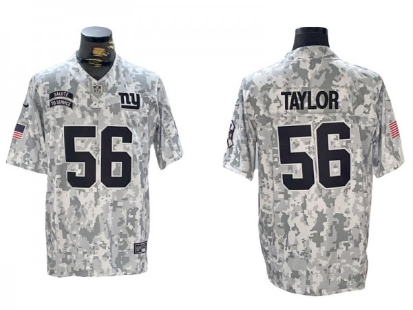 New York Giants #56 Lawrence Taylor Arctic Camo 2024 Salute to Service Limited Jersey