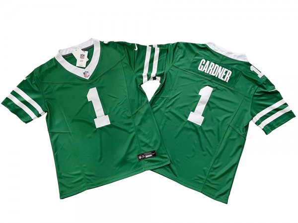 New York Jets #1 Sauce Gardner Green Vapor F.U.S.E. Limited Jersey