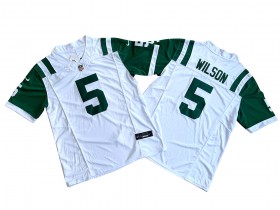 New York Jets #5 Garrett Wilson White Classic Alternate Vapor F.U.S.E. Limited Jersey