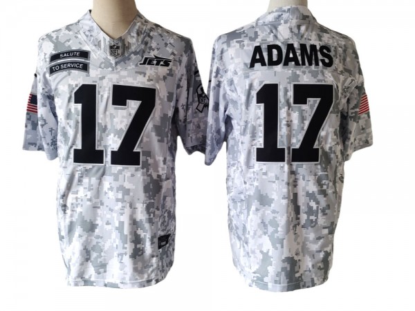 New York Jets #17 Davante Adams Arctic Camo 2024 Salute to Service Limited Jersey New York Jets #17 Davante Adams Arctic Camo 2024 Salute to Service Limited Jersey
