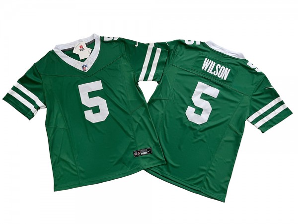 New York Jets #5 Garrett Wilson Green Vapor F.U.S.E. Limited Jersey