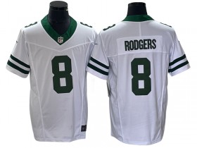 New York Jets #8 Aaron Rodgers White Legacy Vapor F.U.S.E. Limited Jersey