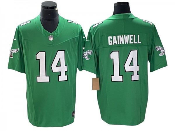 Philadelphia Eagles #14 Kenneth Gainwell Kelly Green Alternate Vapor F.U.S.E. Limited Jersey