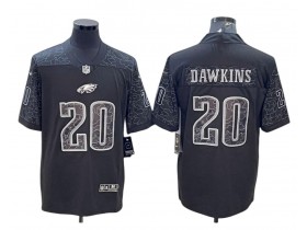 Philadelphia Eagles #20 Brian Dawkins Black RFLCTV Limited Jersey