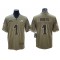 Philadelphia Eagles #1 Jalen Hurts 2022 Olive Salute To Service Limited Jersey