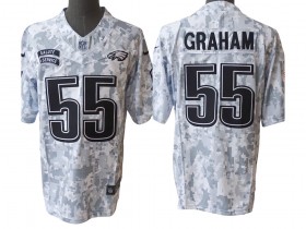 Philadelphia Eagles #55 Brandon Graham Arctic Camo 2024 Salute to Service Limited Jersey