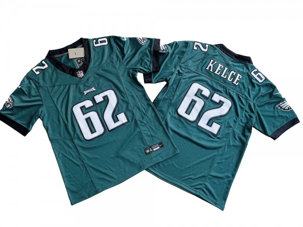 Philadelphia Eagles #62 Jason Kelce Green Vapor F.U.S.E. Limited Jersey