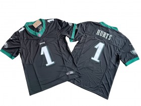 Philadelphia Eagles #1 Jalen Hurts Black Vapor F.U.S.E. Limited Jersey