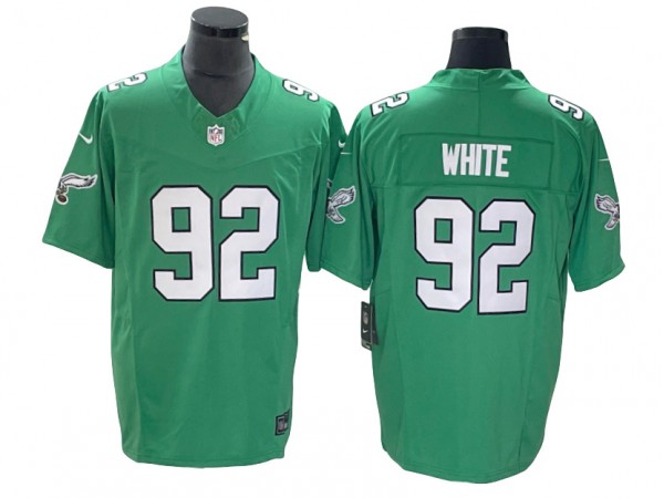 Philadelphia Eagles #92 Reggie White Kelly Green Alternate Vapor F.U.S.E. Limited Jersey